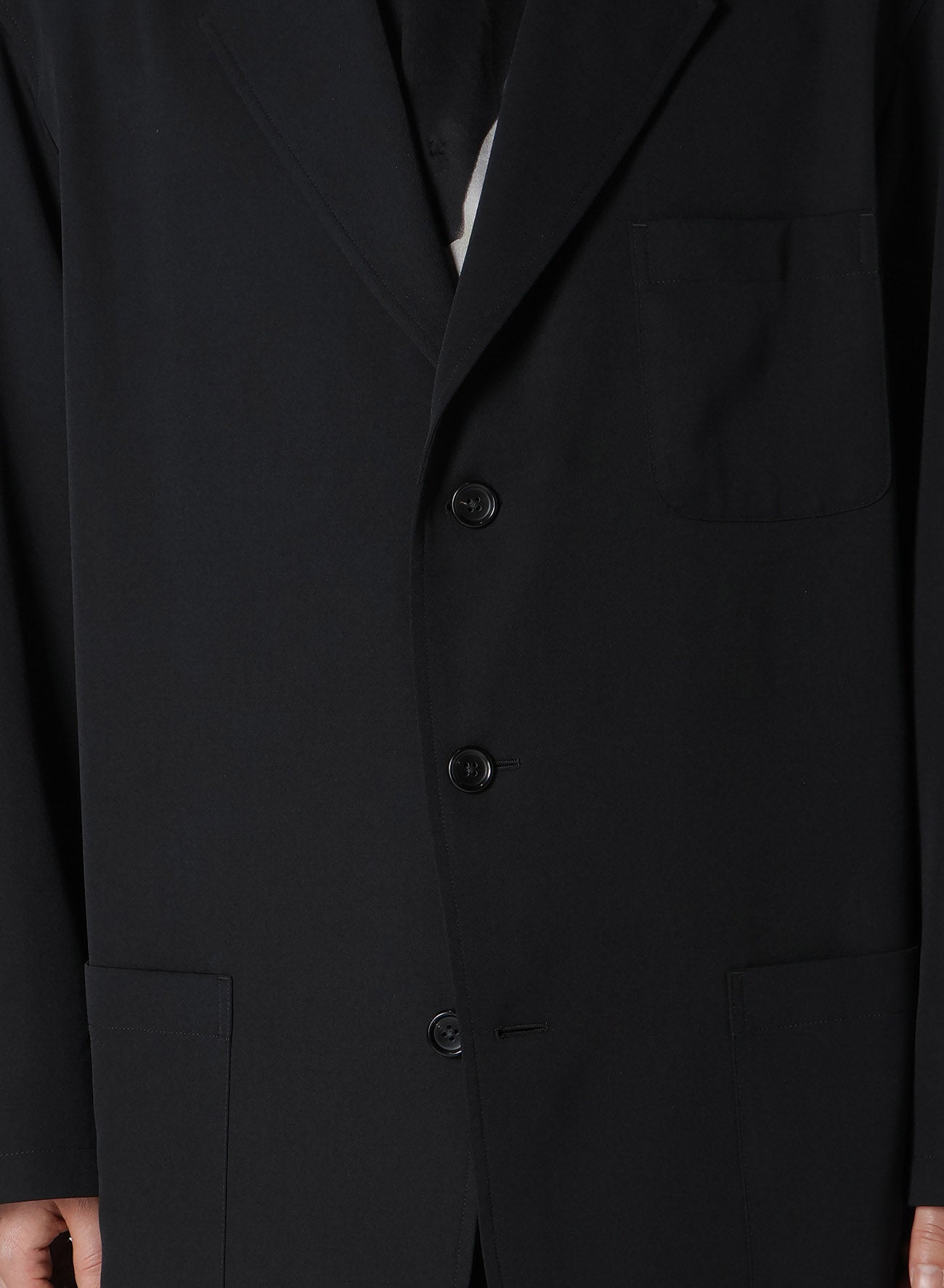 WOOL GABARDINE BLOUSON TAILORED JACKET