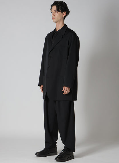 WOOL GABARDINE BLOUSON TAILORED JACKET