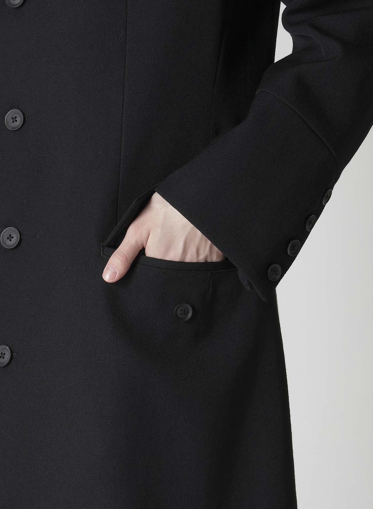 ARMY GABARDINE BACK BOX PLEATS JACKET