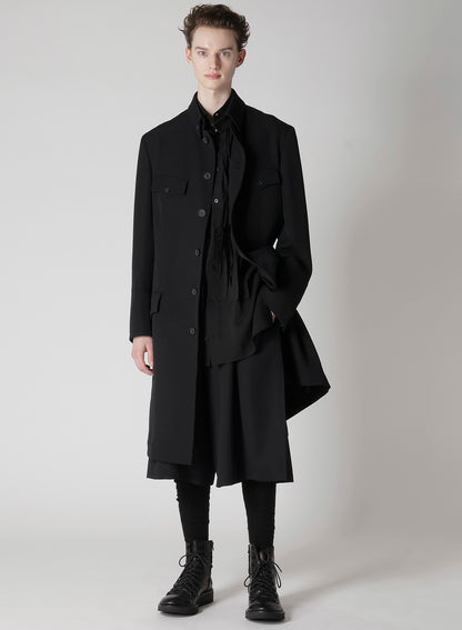 ARMY GABARDINE BACK BOX PLEATS JACKET