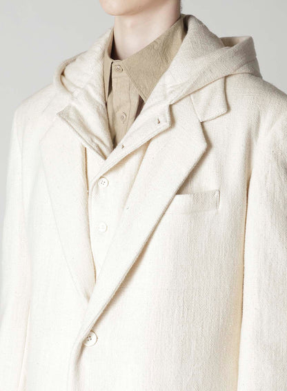 ZERO COUNT KHADI W HOODED JACKET