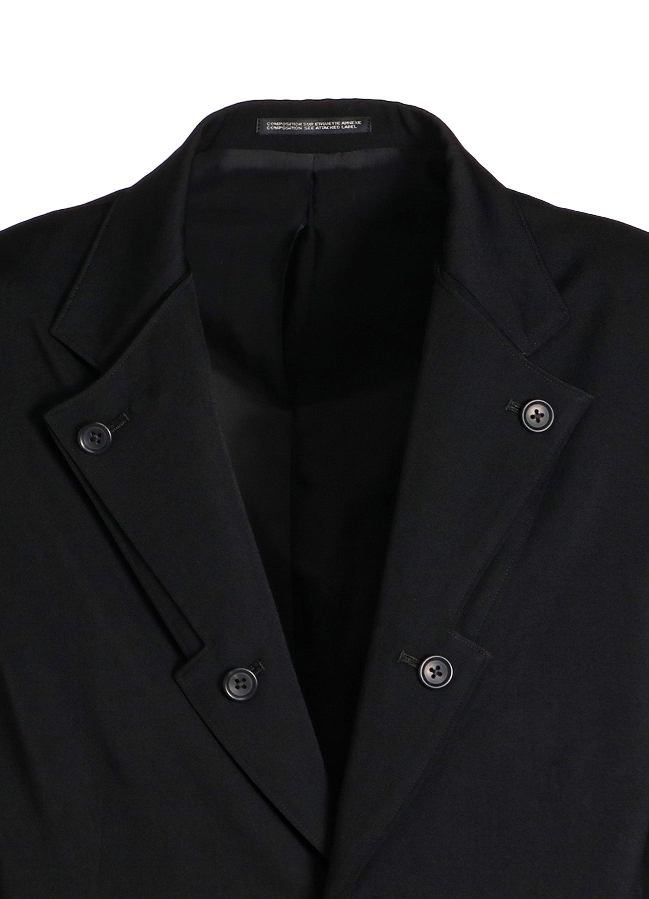 WOOL GABARDINE DOUBLE LAPEL JACKET