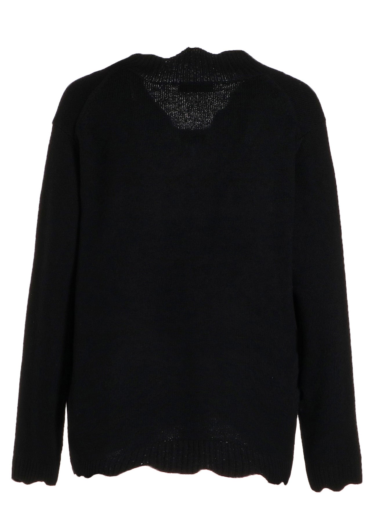 7G RIB V NECK KNIT