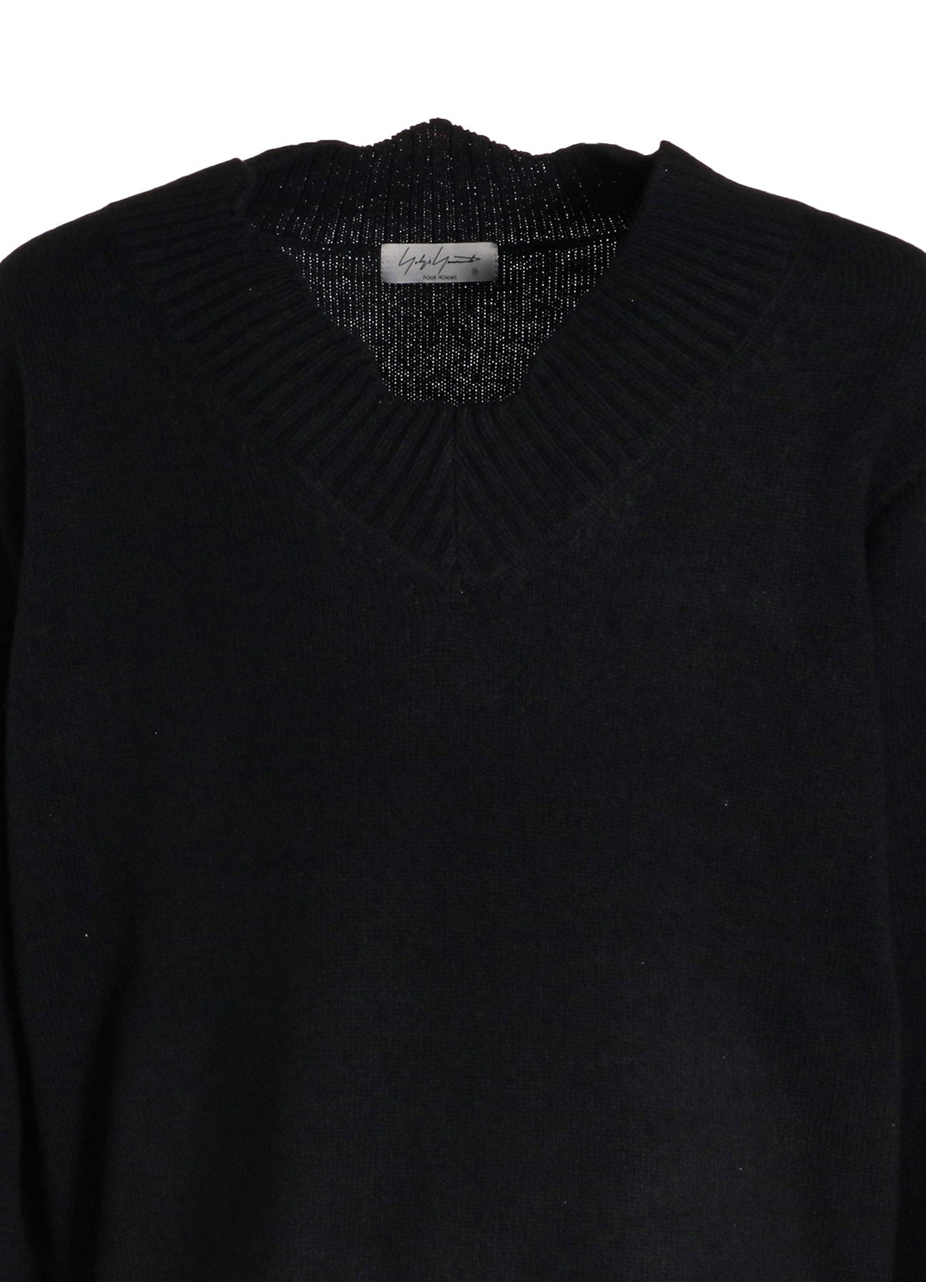 7G RIB V NECK KNIT