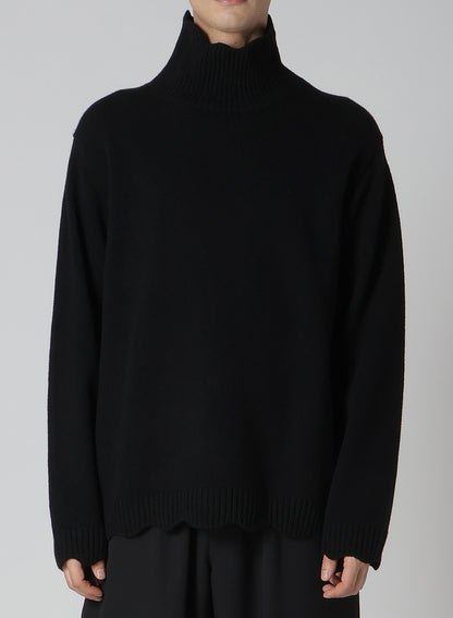 7G RIB TURTLE NECK KNIT