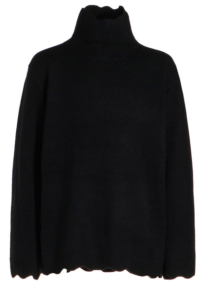 7G RIB TURTLE NECK KNIT