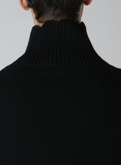 7G RIB TURTLE NECK KNIT