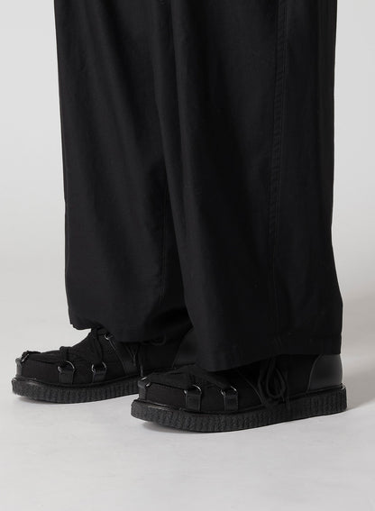 WIDE TWILL STANDARD 12TUCKS PANTS