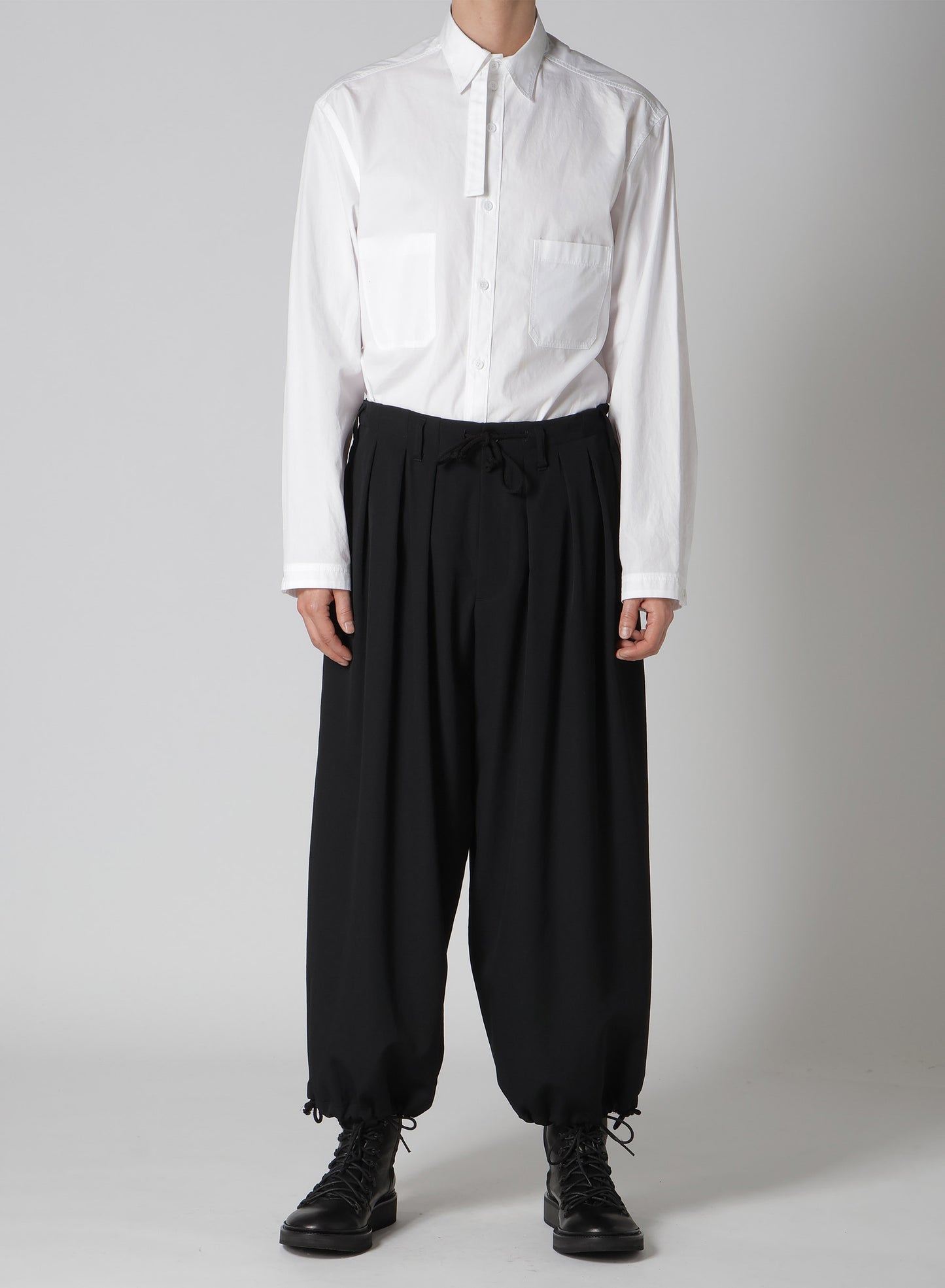 WOOL GABARDINE STANDARD BALLON PANTS