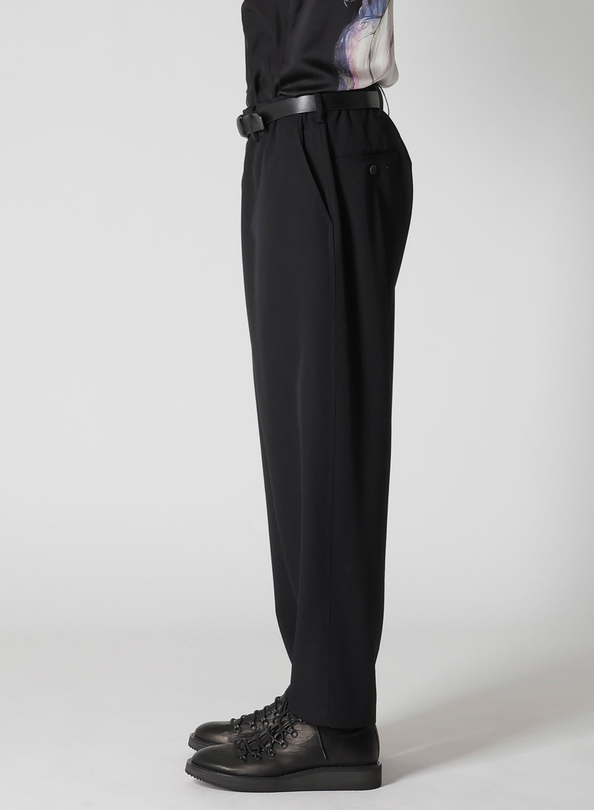WOOL GABARDINE CLASSIC DRAWSTRING PANTS