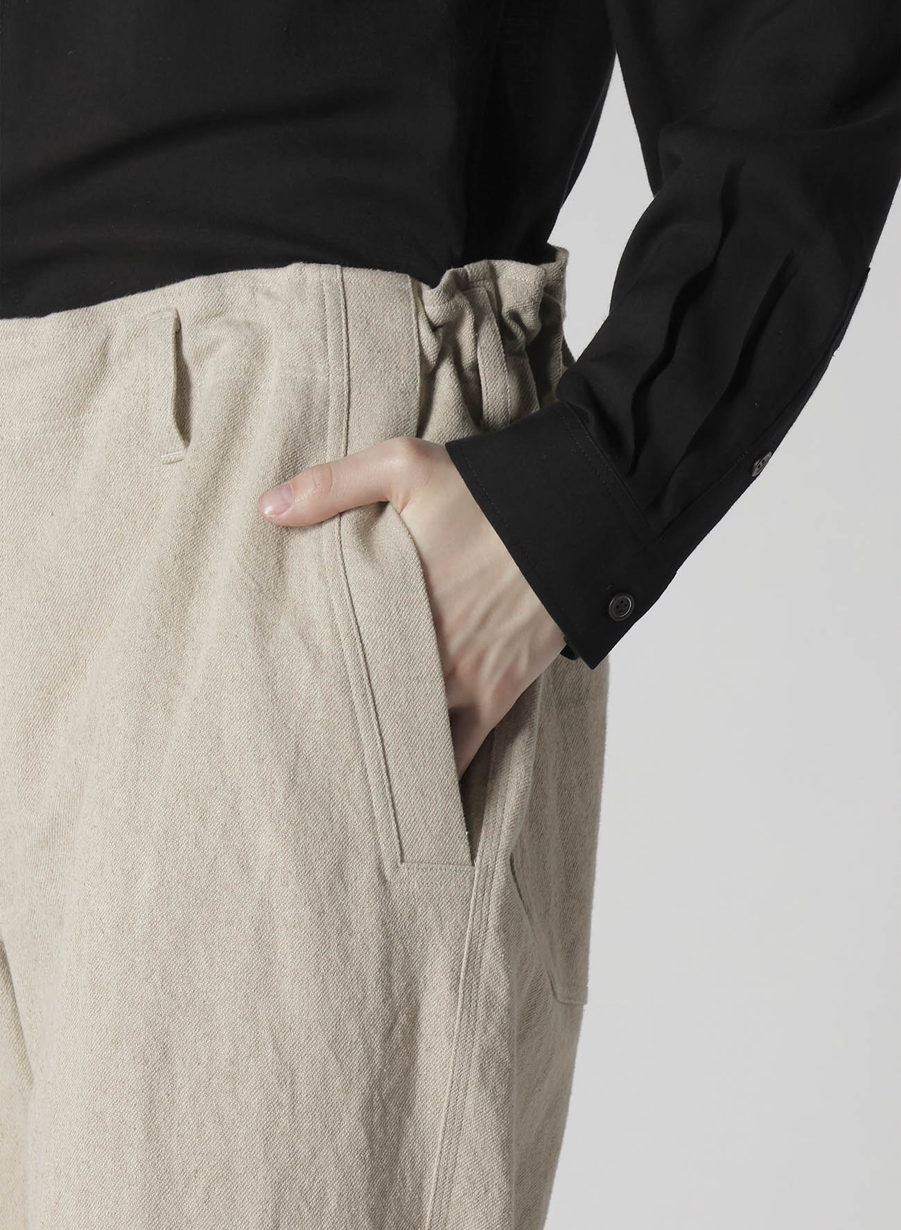 【Launching 10:00(JST) October 16】COTTON LINEN GABARDINE 3 STITCHES WORK PANTS