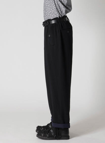 BRITISH WOOL HEM FACING PANTS