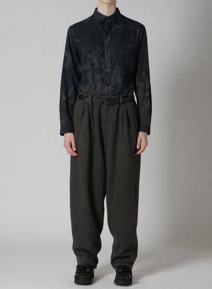 W/L DOBBY TWEED INK 2TUCK TWILL PANTS