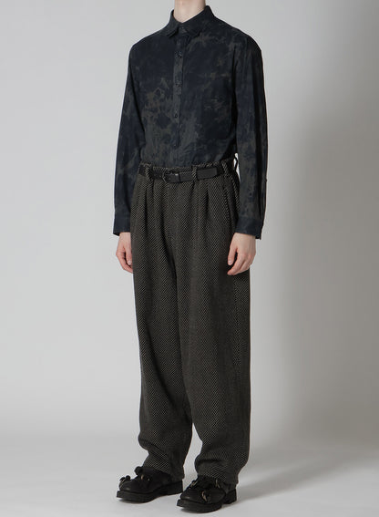 W/L DOBBY TWEED INK 2TUCK TWILL PANTS