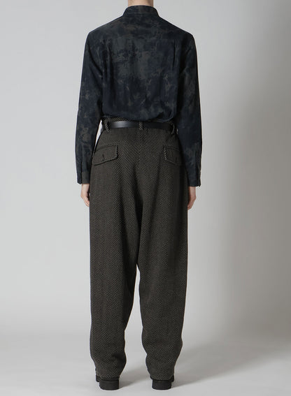 W/L DOBBY TWEED INK 2TUCK TWILL PANTS