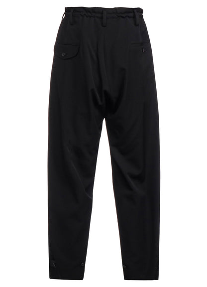 WOOL GABARDINE HEM TAB GABARDINE PANTS