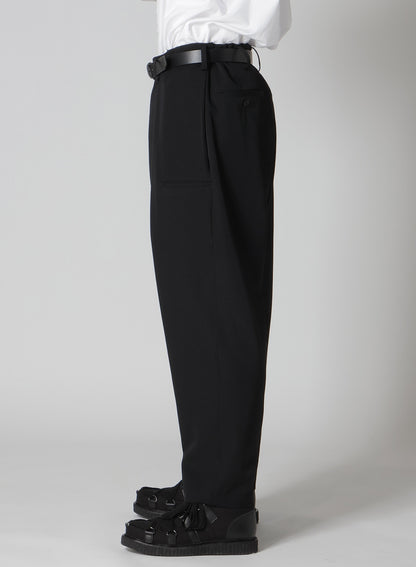 WOOL GABARDINE SIDE 3ST TUCK PANTS