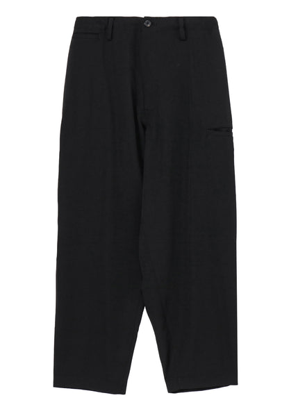 WOOL GABARDINE SIDE 3ST TUCK PANTS