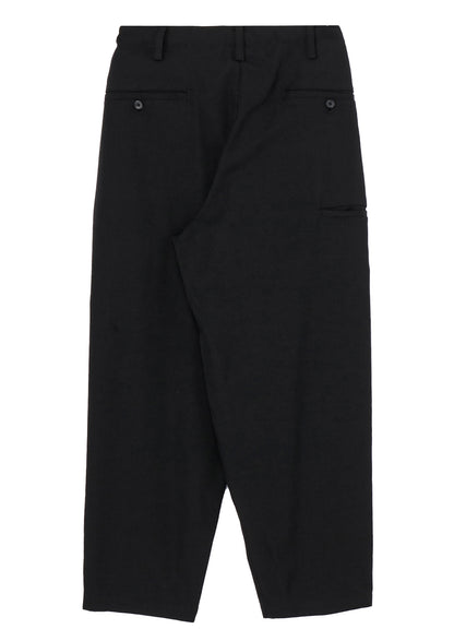 WOOL GABARDINE SIDE 3ST TUCK PANTS