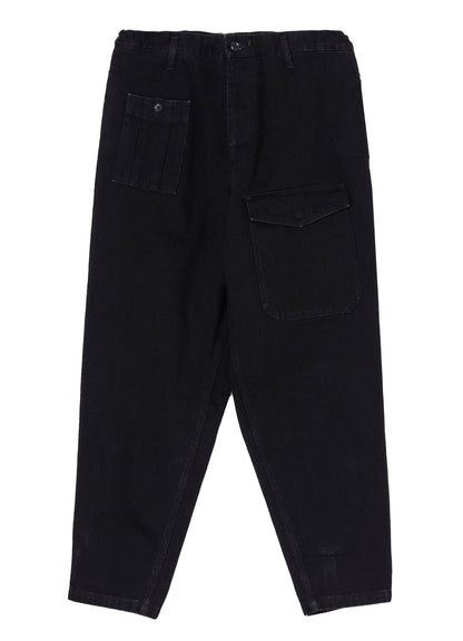 BLACK SCANDAL BK DENIM NO TUCK WORK PANTS