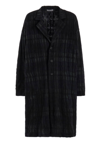 C/W PLAID 3BUTTONS COAT