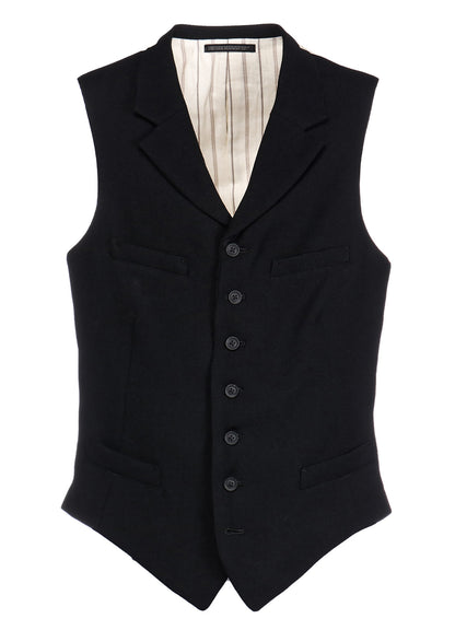 ARMY GABARDINE NOTCHED LAPEL GABARDINE VEST