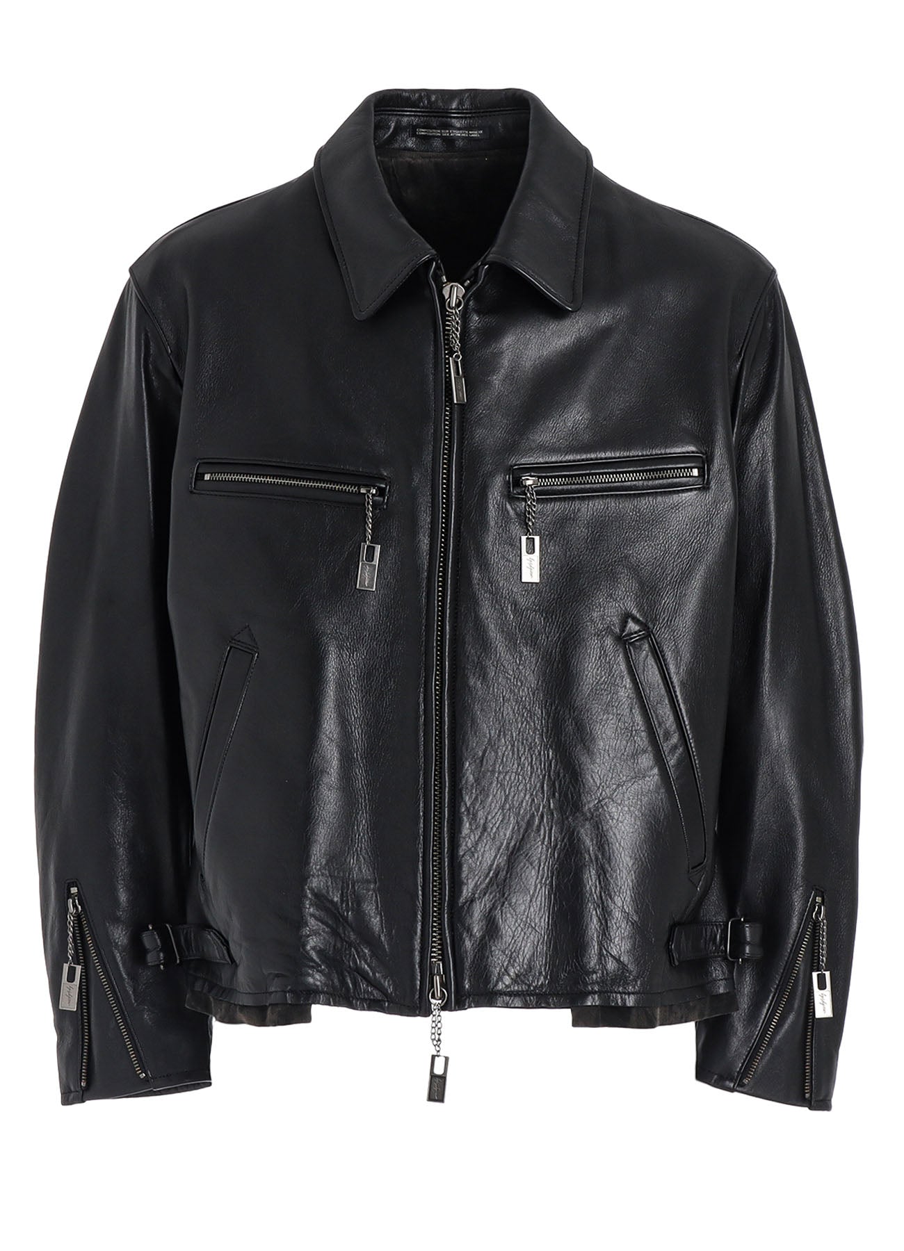 COW/DRUM LEATHER CUT OFF BLOUSON