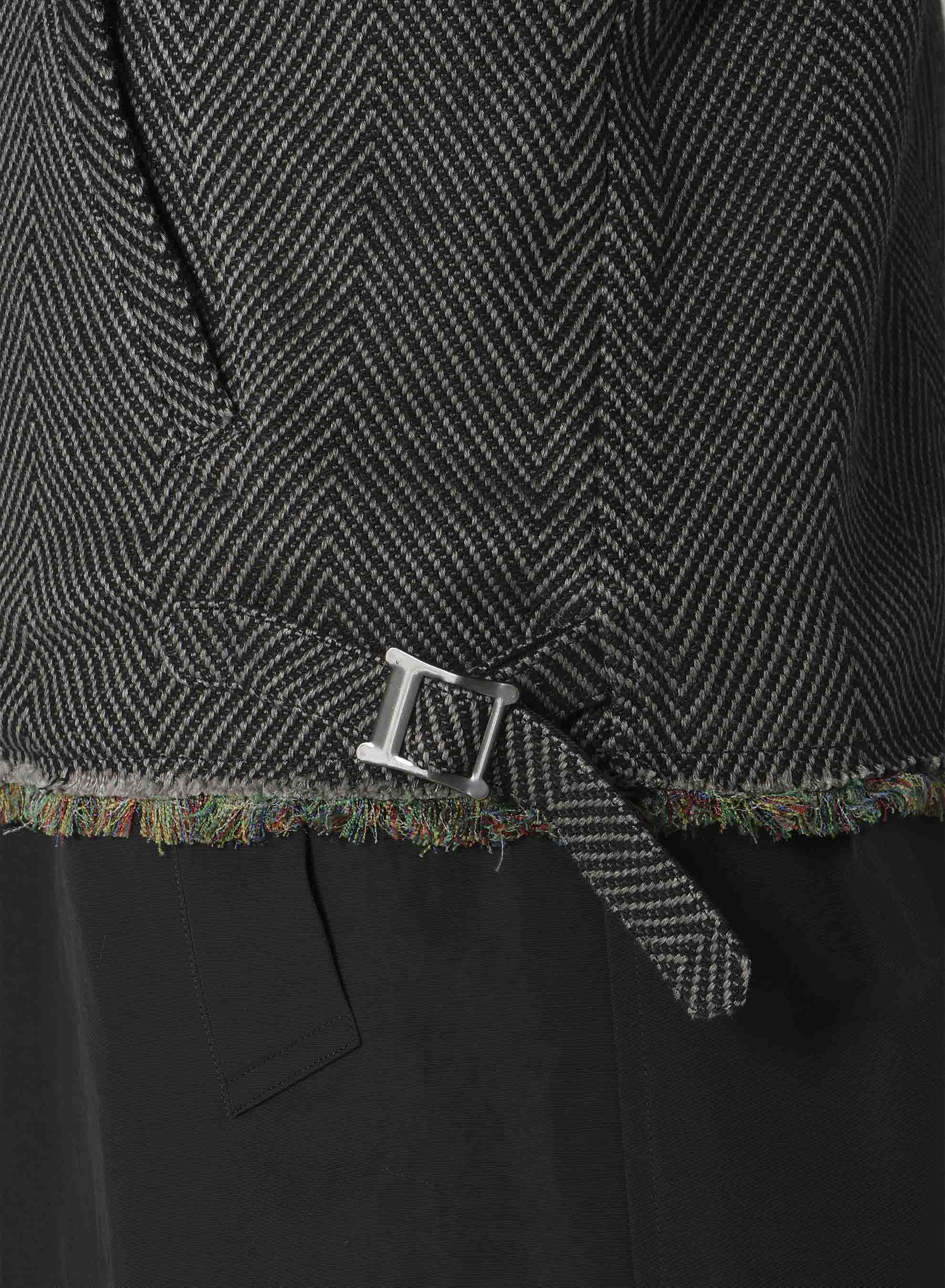 W/L LARGE HERRINGBONE HEM FRINGE BOUSON – THE SHOP YOHJI YAMAMOTO