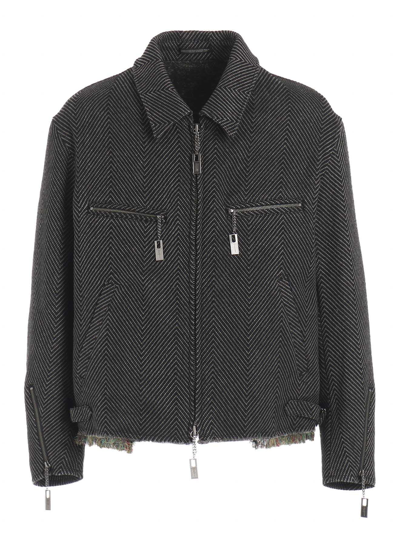 W/L LARGE HERRINGBONE HEM FRINGE BOUSON – THE SHOP YOHJI YAMAMOTO