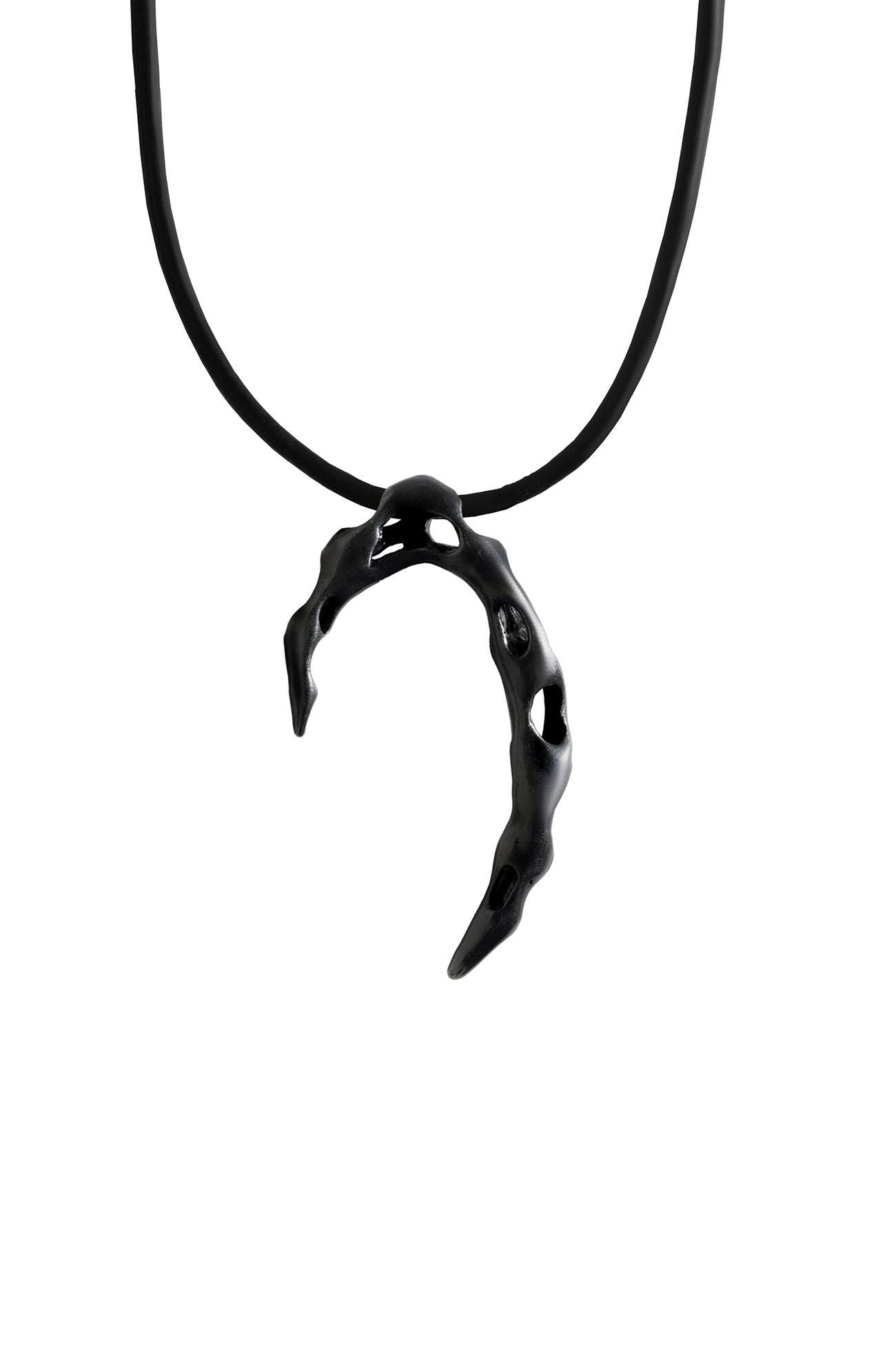 【1/11 10:00(JTS) Release】TIN ALLOY/LEATHER CAUSTICS PENDANT/BLACK