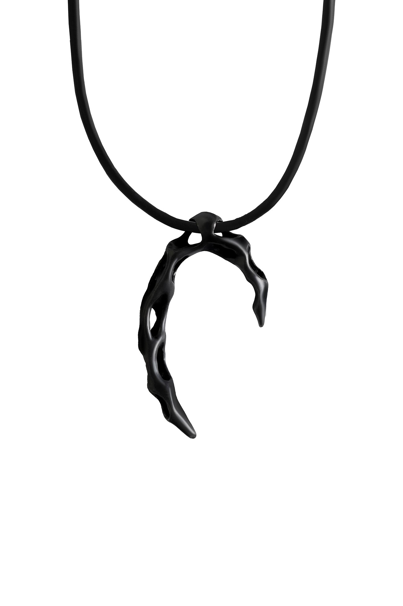 【1/11 10:00(JTS) Release】TIN ALLOY/LEATHER CAUSTICS PENDANT/BLACK