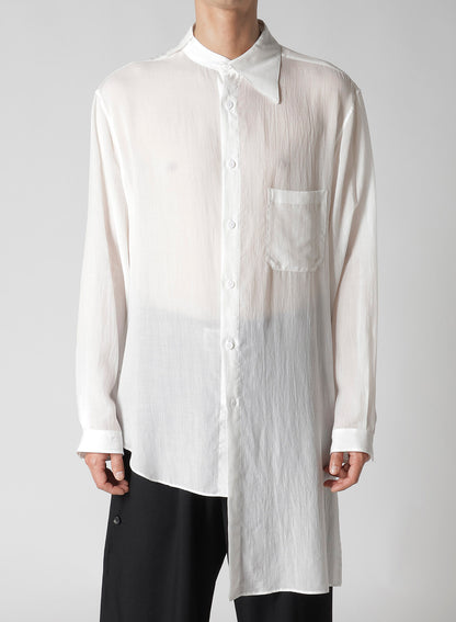 60 CELLULOSE LOAN UNBALANCED COLLAR BLOUSE