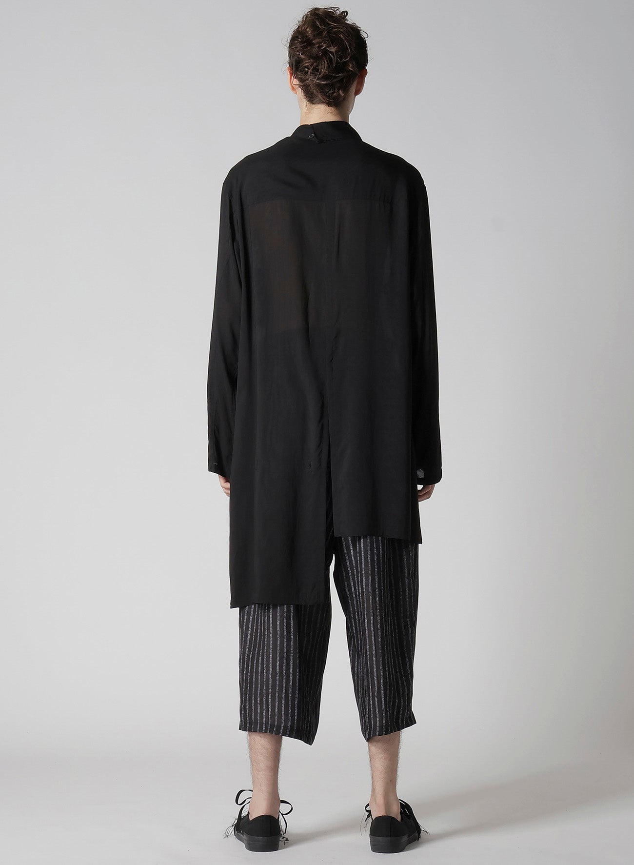 80 MODAL LOAN DOUBLE LAYER TAB COLLAR BLOUSE