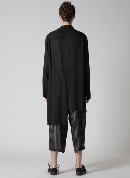 80 MODAL LOAN DOUBLE LAYER TAB COLLAR BLOUSE