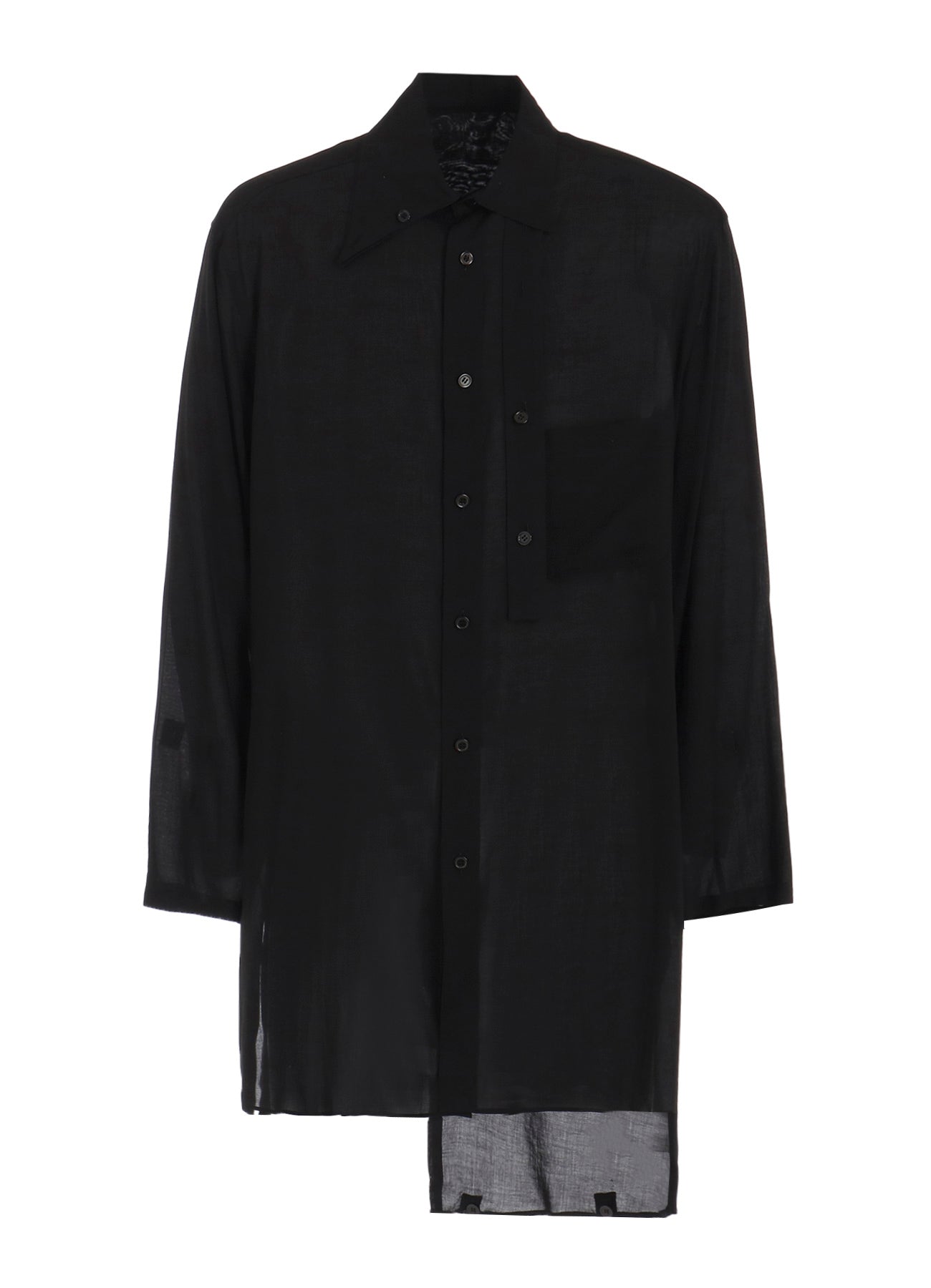 80 MODAL LOAN DOUBLE LAYER TAB COLLAR BLOUSE