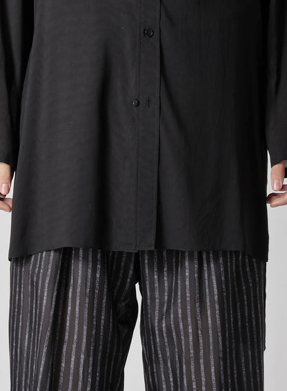 80 MODAL LOAN DOUBLE LAYER TAB COLLAR BLOUSE