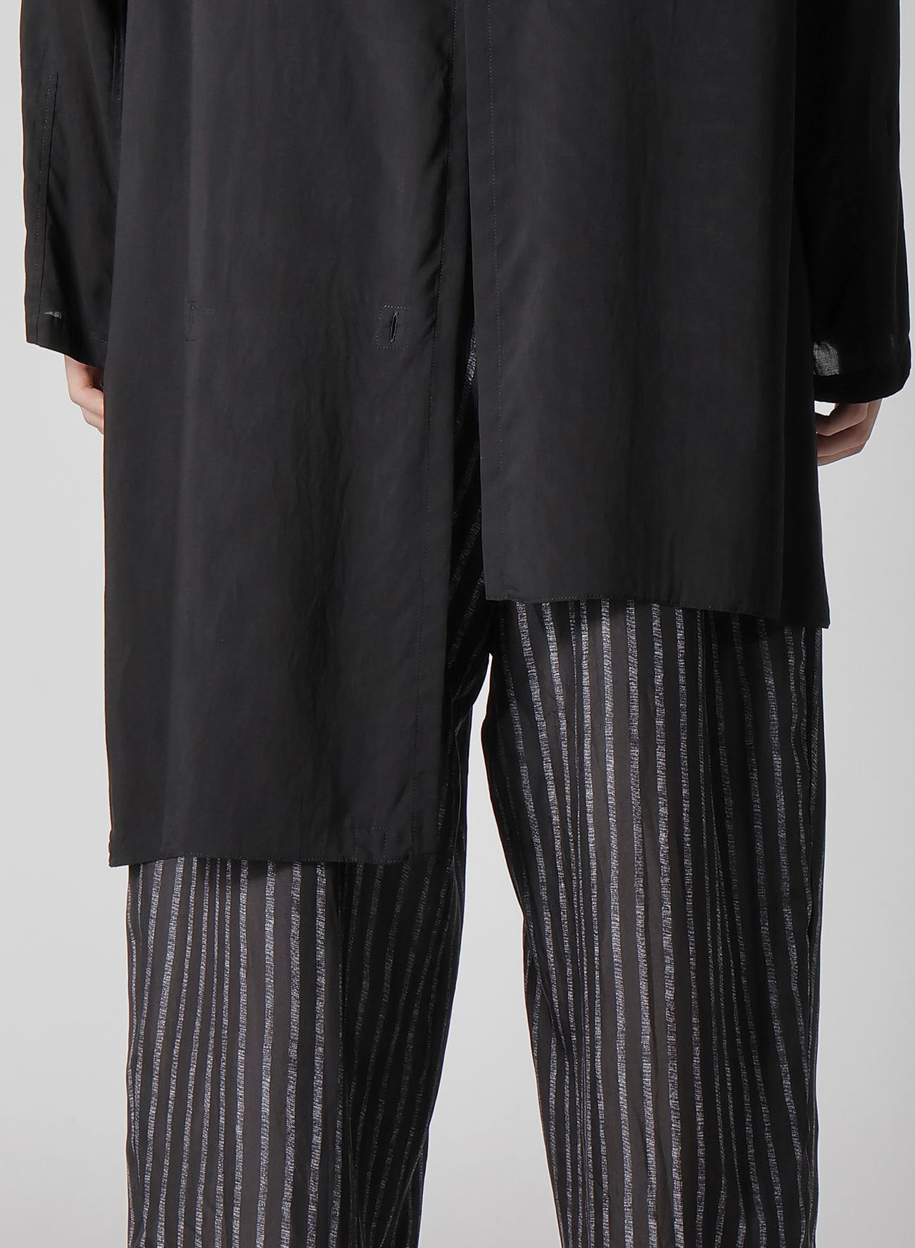 80 MODAL LOAN DOUBLE LAYER TAB COLLAR BLOUSE