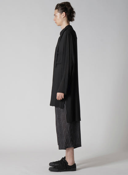 80 MODAL LOAN DOUBLE LAYER TAB COLLAR BLOUSE