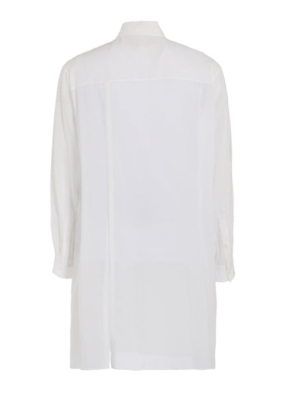 WHITE 80 MODAL LAWN BACK PANELED SLIT BLOUSE