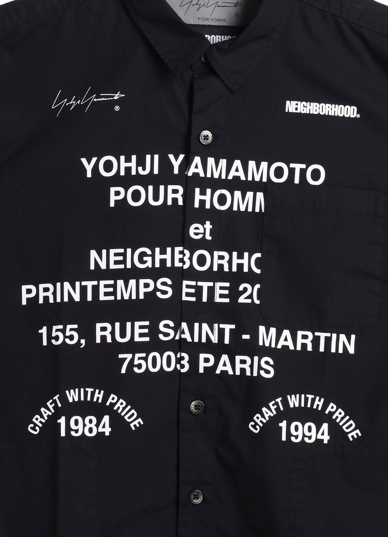 【Restock 12/14 10:00(JST)】Yohji Yamamoto x NEIGHBORHOOD PRINT SHIRT LS　