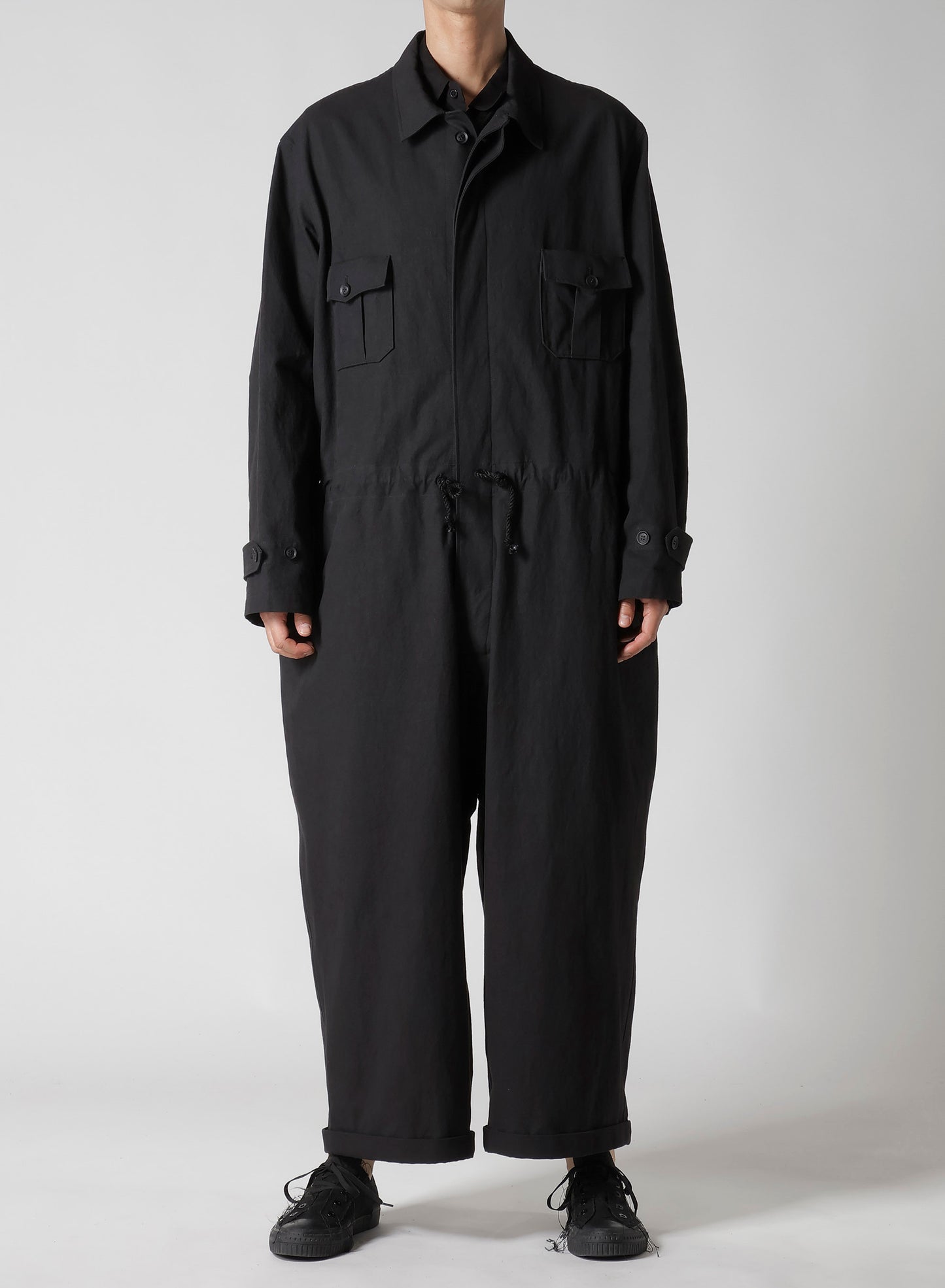 C/ZAZA CLOTH DOUBLE PLACKET JUMPSUIT
