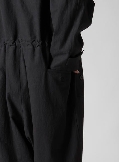 C/ZAZA CLOTH DOUBLE PLACKET JUMPSUIT
