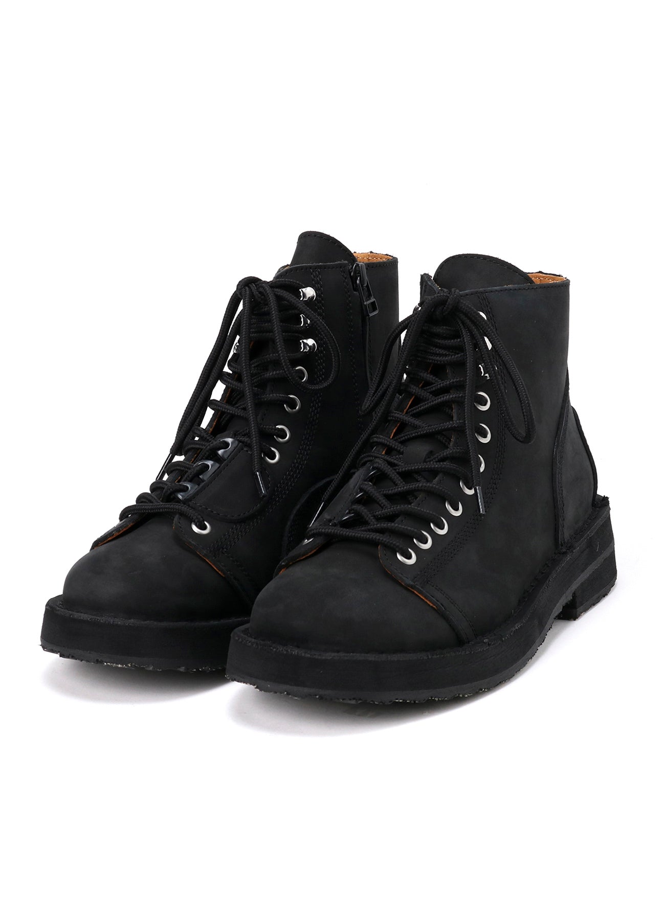 MAT SMOOTH LEATHER ZIP BIKER BOOTS