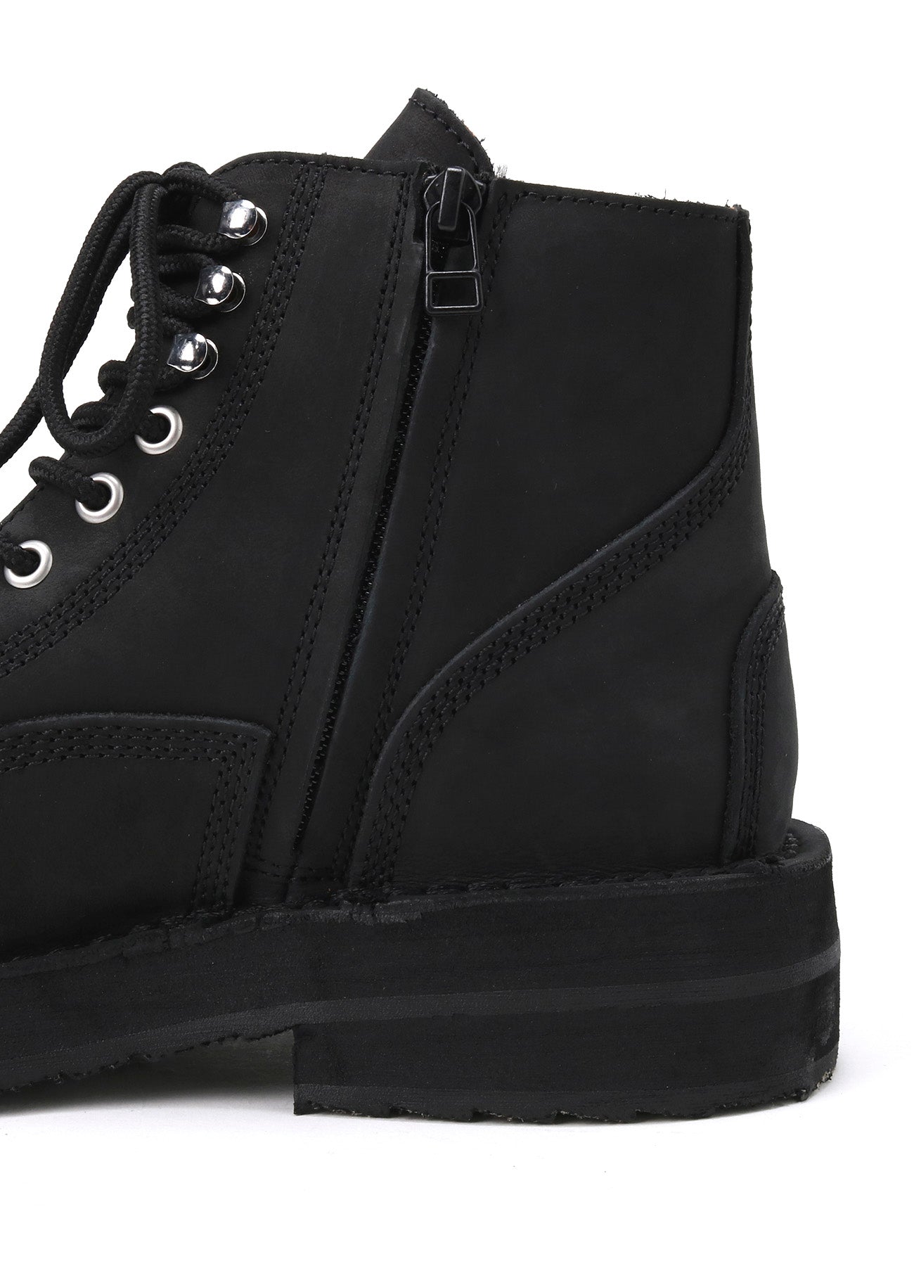 MAT SMOOTH LEATHER ZIP BIKER BOOTS