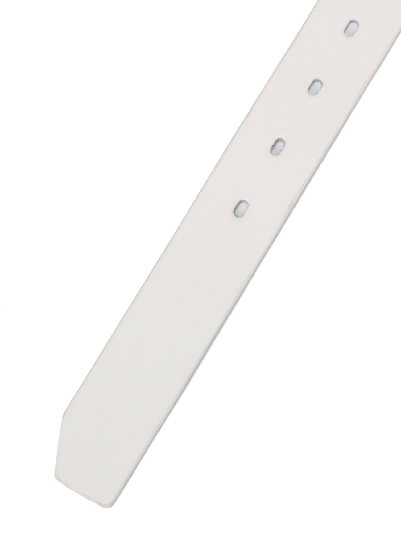 WHITE LEATHER 30MM PLAIN BELT