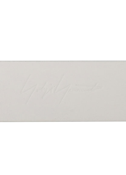 WHITE LEATHER 30MM PLAIN BELT