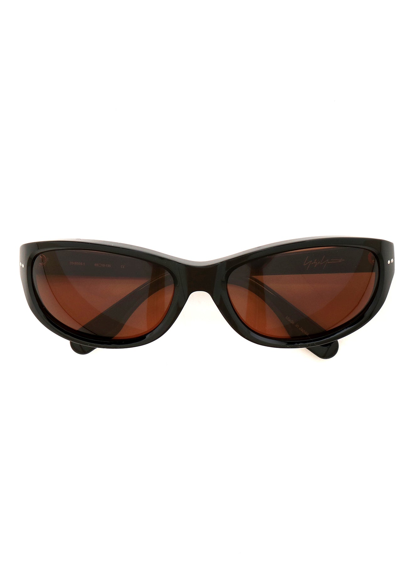 BLACK ACETATE CURVE SUNGLASSES