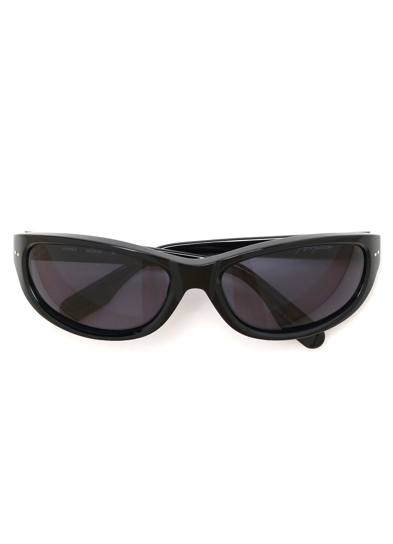 BLACK ACETATE CURVE SUNGLASSES