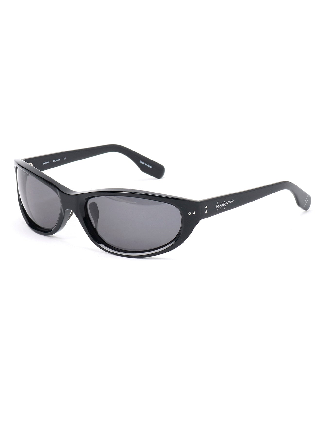 BLACK ACETATE CURVE SUNGLASSES