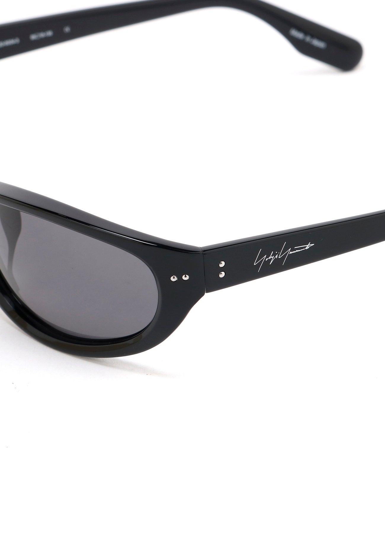 BLACK ACETATE CURVE SUNGLASSES